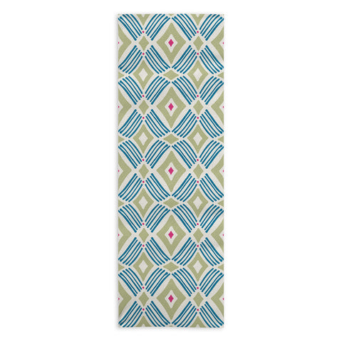Heather Dutton Tarak Green Blue Yoga Towel