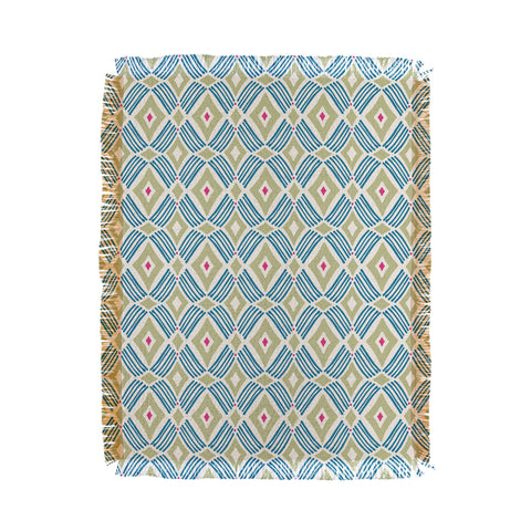 Heather Dutton Tarak Green Blue Throw Blanket
