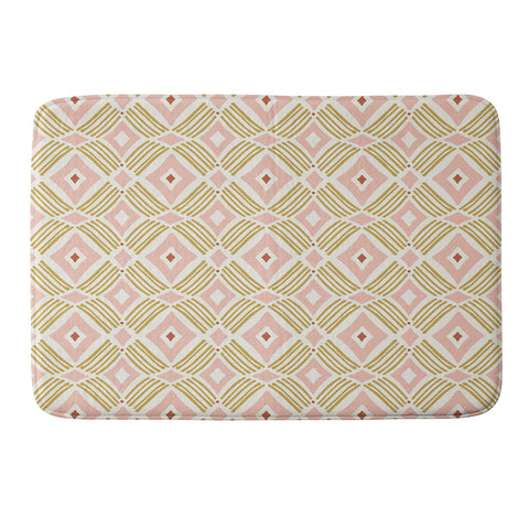 Heather Dutton Tarak Pink Goldenrod Memory Foam Bath Mat