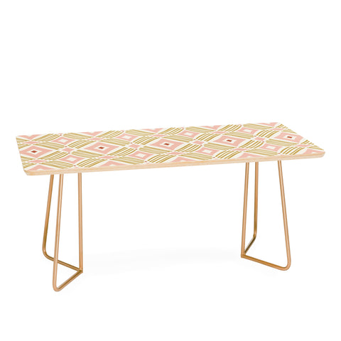 Heather Dutton Tarak Pink Goldenrod Coffee Table