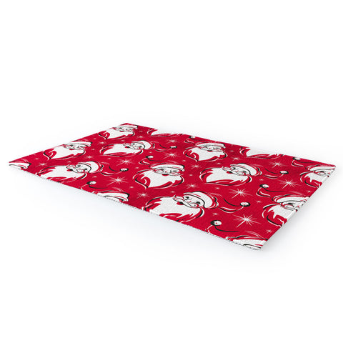 Heather Dutton Tis The Season Retro Santa Red Area Rug
