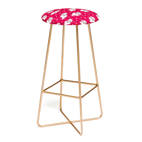 Heather Dutton Tis The Season Retro Santa Red Bar Stool