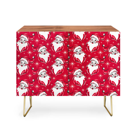 Heather Dutton Tis The Season Retro Santa Red Credenza