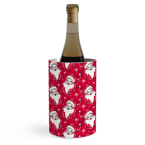 Heather Dutton Tis The Season Retro Santa Red Wine Chiller