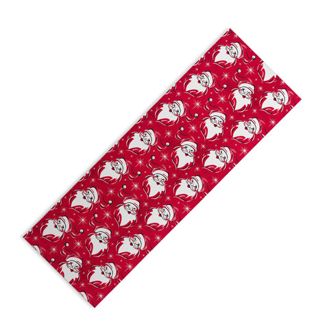 Heather Dutton Tis The Season Retro Santa Red Yoga Mat