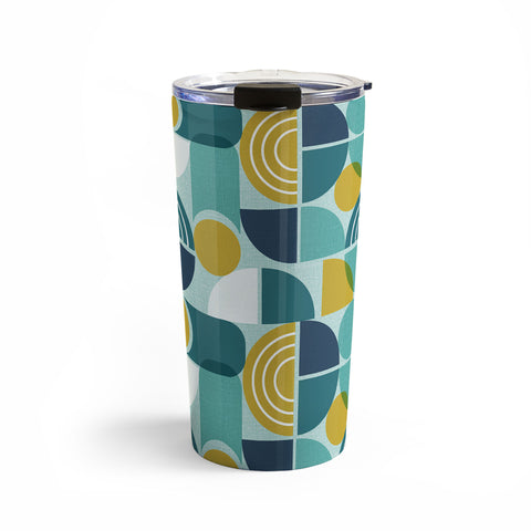 Heather Dutton Trailway Aqua Goldenrod Travel Mug