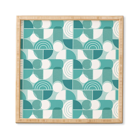 Heather Dutton Trailway Aqua White Framed Wall Art