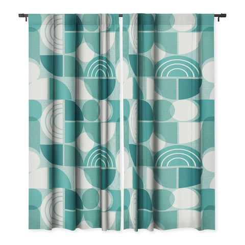 Heather Dutton Trailway Aqua White Blackout Non Repeat