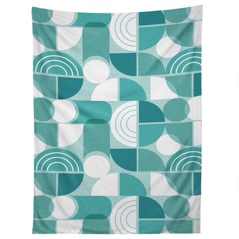 Heather Dutton Trailway Aqua White Tapestry