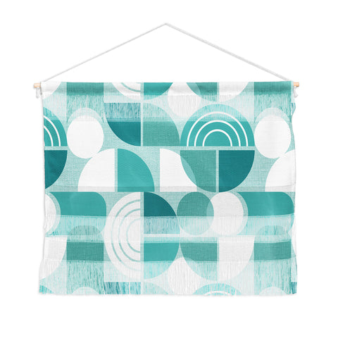 Heather Dutton Trailway Aqua White Wall Hanging Landscape