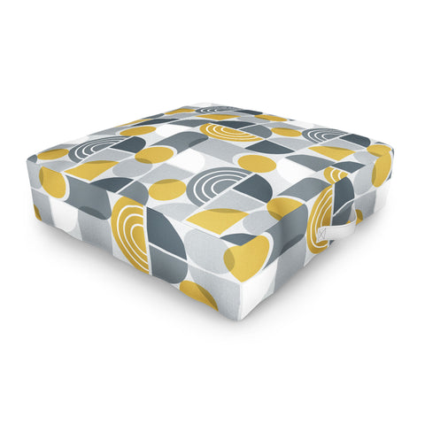 Heather Dutton Trailway Grey Goldenrod Outdoor Floor Cushion