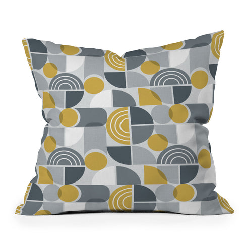 Heather Dutton Trailway Grey Goldenrod Throw Pillow