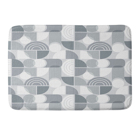 Heather Dutton Trailway Grey White Memory Foam Bath Mat