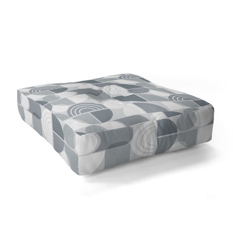 Heather Dutton Trailway Grey White Floor Pillow Square
