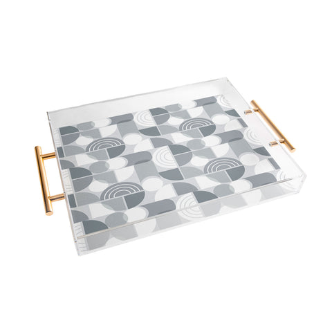 Heather Dutton Trailway Grey White Acrylic Tray