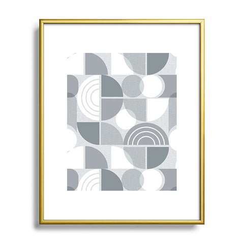 Heather Dutton Trailway Grey White Metal Framed Art Print