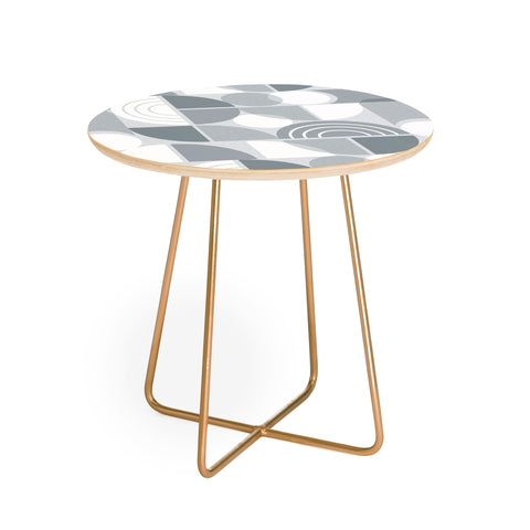 Heather Dutton Trailway Grey White Round Side Table
