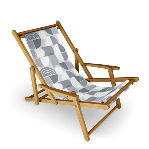 Heather Dutton Trailway Grey White Sling Chair