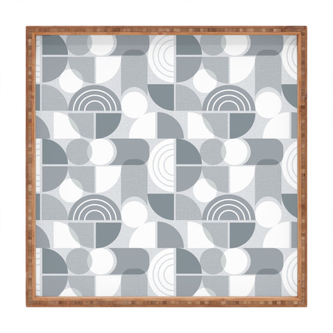 Heather Dutton Trailway Grey White Square Tray