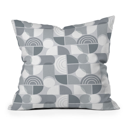 Heather Dutton Trailway Grey White Outdoor Throw Pillow