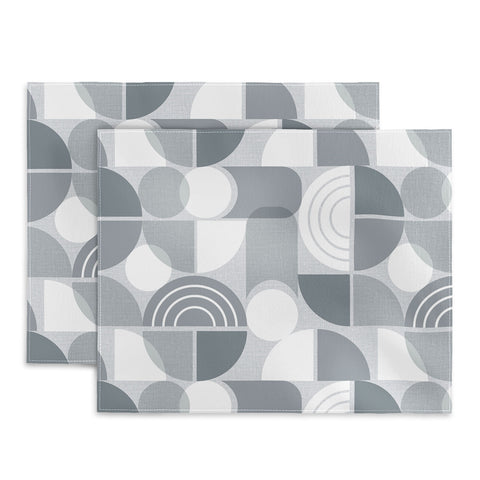 Heather Dutton Trailway Grey White Placemat