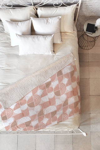 Heather Dutton Trailway Pink Clay Fleece Throw Blanket