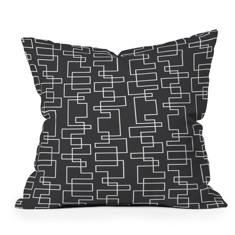 Heather Dutton Transit Black Outdoor Throw Pillow