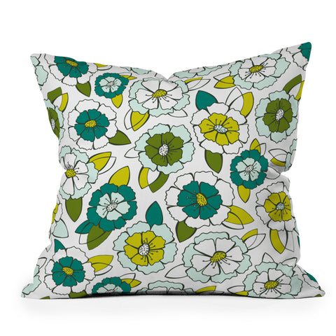 Heather Dutton Tropical Bloom Outdoor Throw Pillow