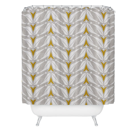 Heather Dutton Tulipa Flax Shower Curtain