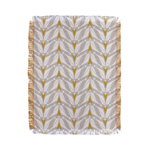 Heather Dutton Tulipa Flax Throw Blanket