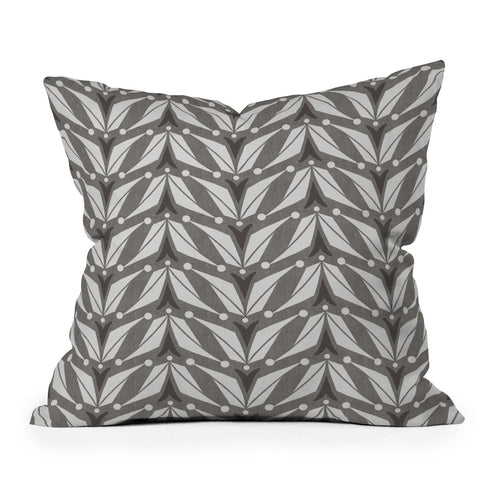 Heather Dutton Tulipa Smoke Outdoor Throw Pillow
