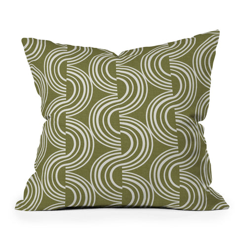 Heather Dutton Wander Olive Outdoor Throw Pillow