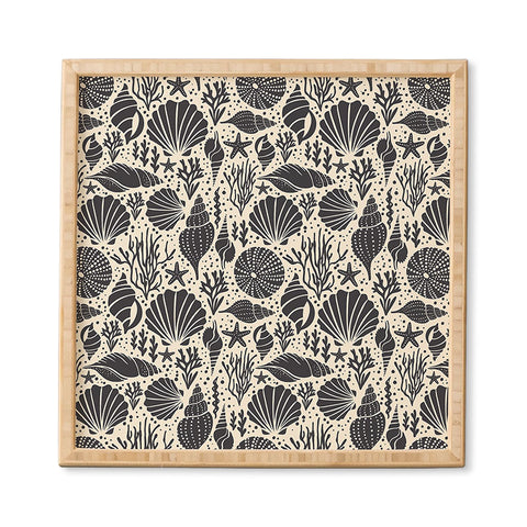 Heather Dutton Washed Ashore Ivory Charcoal Framed Wall Art