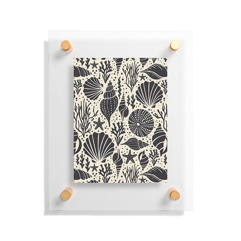 Heather Dutton Washed Ashore Ivory Charcoal Floating Acrylic Print