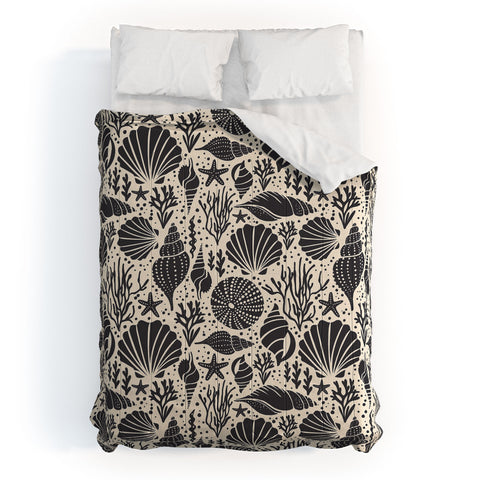 Heather Dutton Washed Ashore Ivory Charcoal Comforter
