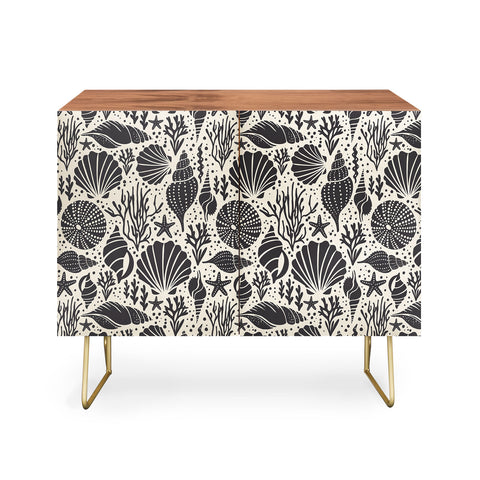 Heather Dutton Washed Ashore Ivory Charcoal Credenza