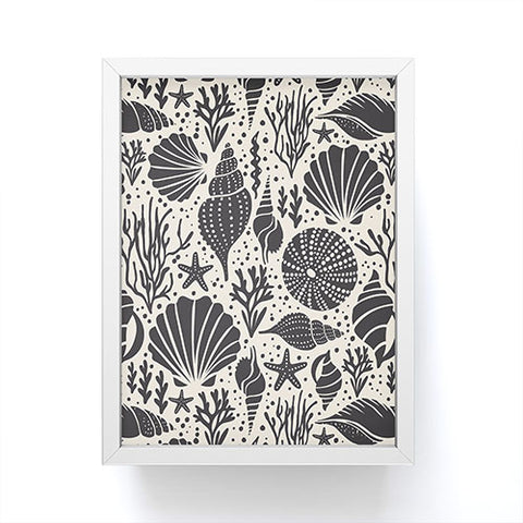 Heather Dutton Washed Ashore Ivory Charcoal Framed Mini Art Print