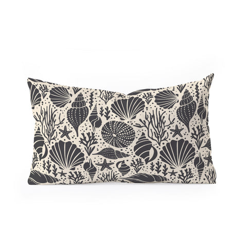 Heather Dutton Washed Ashore Ivory Charcoal Oblong Throw Pillow