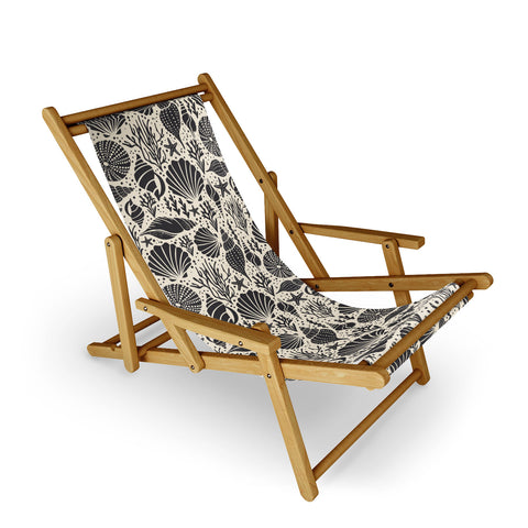 Heather Dutton Washed Ashore Ivory Charcoal Sling Chair