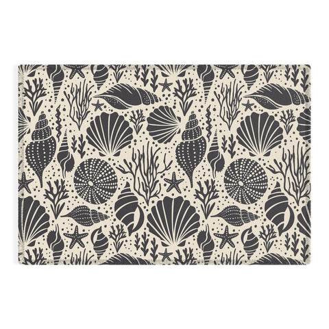 Heather Dutton Washed Ashore Ivory Charcoal Outdoor Rug
