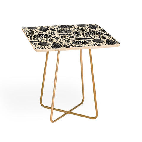 Heather Dutton Washed Ashore Ivory Charcoal Side Table