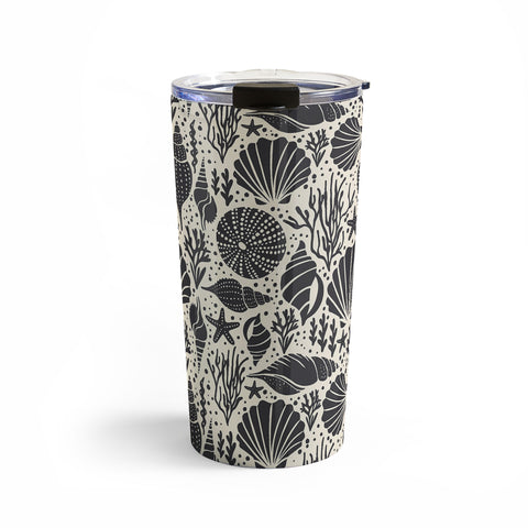 Heather Dutton Washed Ashore Ivory Charcoal Travel Mug