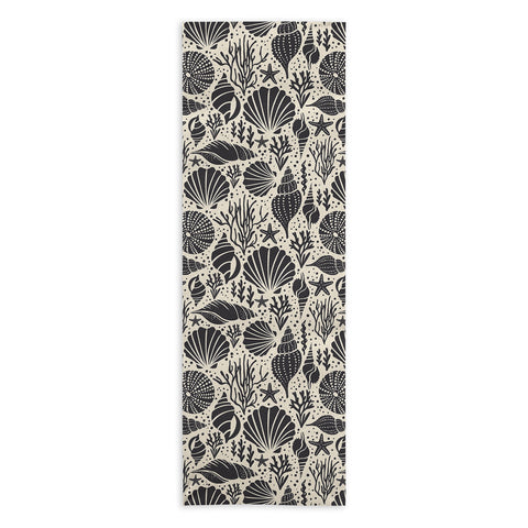 Heather Dutton Washed Ashore Ivory Charcoal Yoga Towel