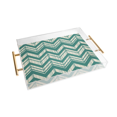 Heather Dutton Weathered Chevron Acrylic Tray