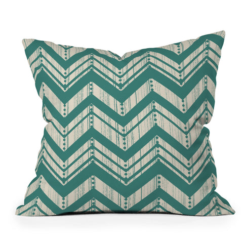 Heather Dutton Weathered Chevron Outdoor Throw Pillow