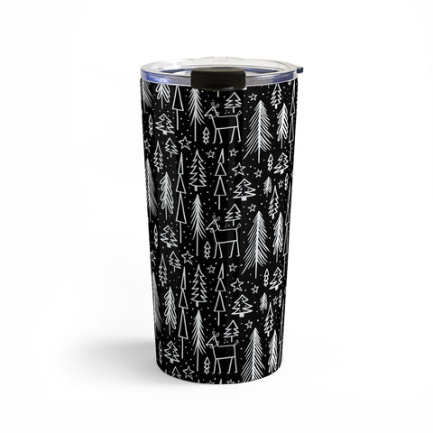 Heather Dutton Winter Wonderland Black Travel Mug