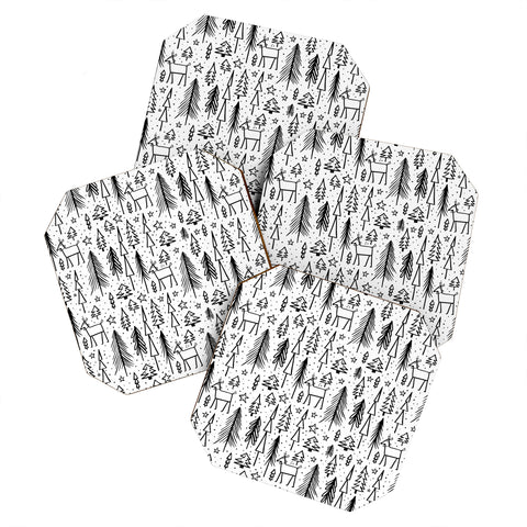 Heather Dutton Winter Wonderland White Coaster Set