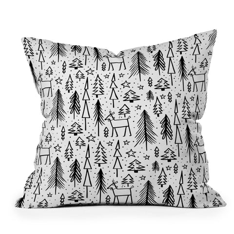 Heather Dutton Winter Wonderland White Outdoor Throw Pillow