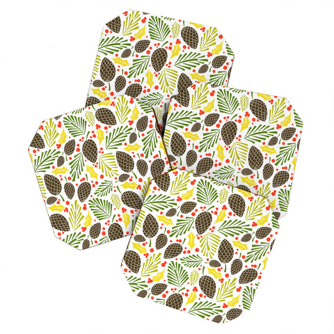 Heather Dutton Winter Woodlands White Coaster Set