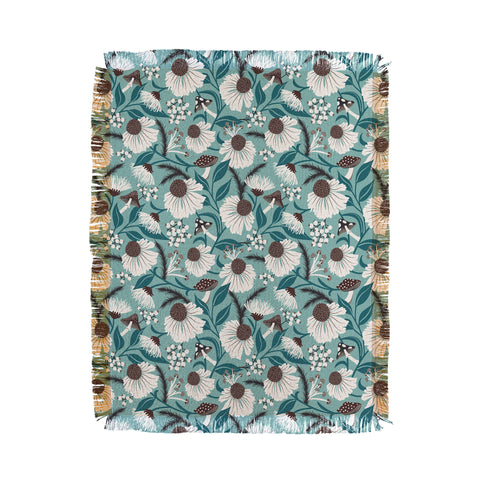 Heather Dutton Woodland Botanique Breeze Throw Blanket